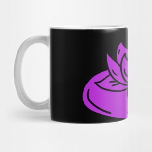 Hand drawn floating lotus magenta Mug